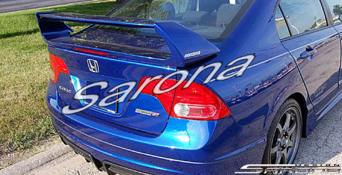Custom Honda Civic Trunk Wing  Sedan (2006 - 2011) - $690.00 (Manufacturer Sarona, Part #HD-085-TW)